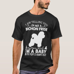 Camiseta Bichon Frise Mulheres Cachorros Mãe Mamãe Cachorro