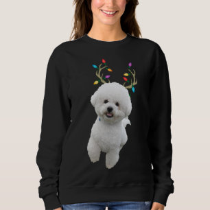 Camiseta Bichon Frise Reindeer Cão de Natal