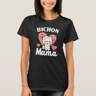 Camiseta Bichon Mama Curly Hair Pup Puppy Bichon Frise 1