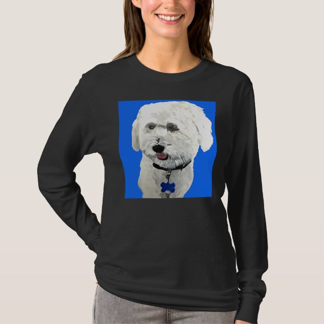 Camiseta Bichon Poodle Blue (Frente)