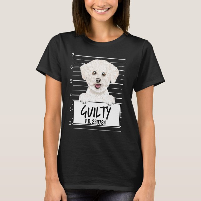Camiseta Bichons Frise Cachorro Culpado (Frente)