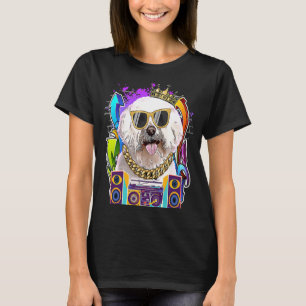 Camiseta Bichons Frise Canino Hip Hop 90s Rap Music