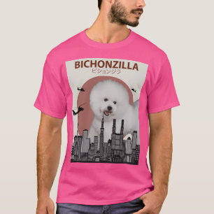 Camiseta Bichonzilla - Monstro Gigante do Cão-Fome Bichon
