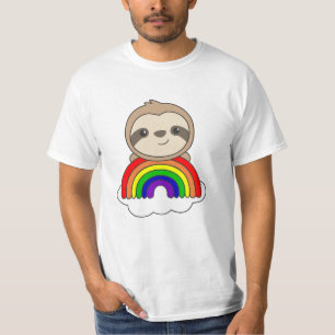 Camiseta Bichos-De-Lama-Arco-Íris Para Crianças Coloridas