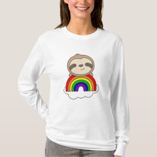 Camiseta Bichos-De-Lama-Arco-Íris Para Crianças Coloridas