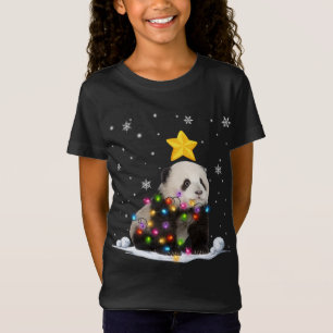 Camiseta Bichos de Panda Engraçados Ao Longo Da Árvore De N