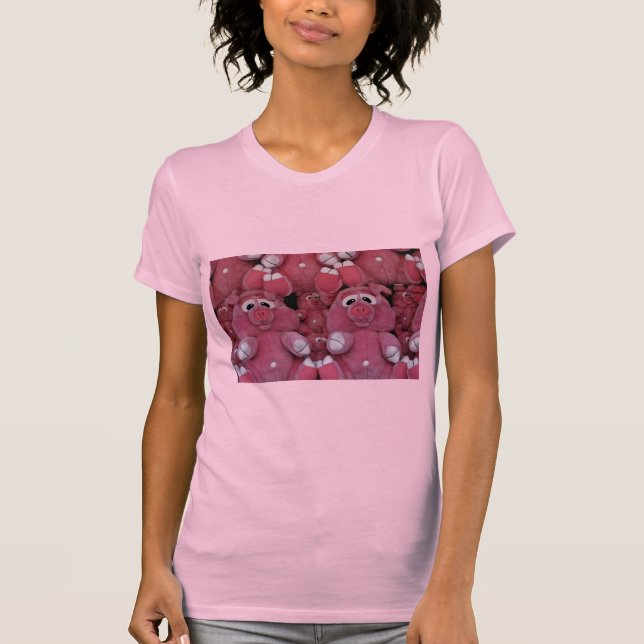 Camiseta Bichos de pelúcia no parque de diversões (Frente)