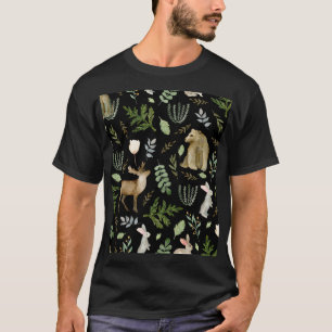 Camiseta Bichos: Desenho Da Mão De Aquarela.