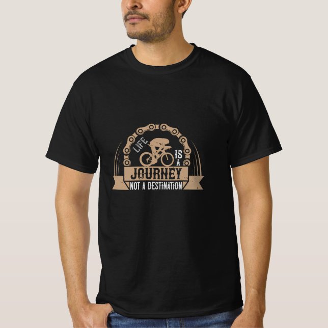 Camiseta Bicicleta - A vida é uma jornada (Frente)