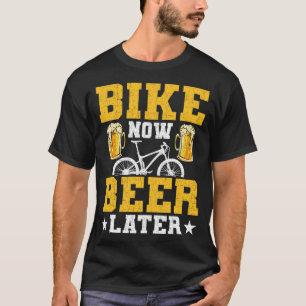 Camiseta Bicicleta Agora Cerveja Depois Do Ciclista Cicliza