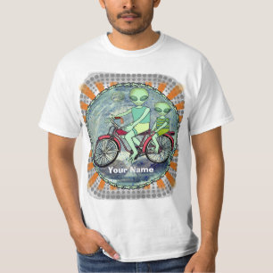 Camiseta Bicicleta Alienígena de Ficção Científica