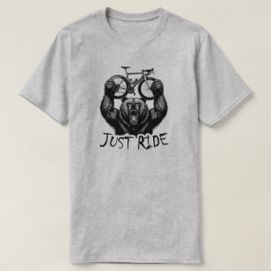 Camiseta Bicicleta Apenas Urso de Corrida