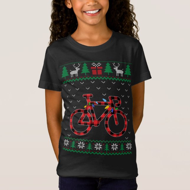 Camiseta Bicicleta Árvore de Natal Desorta Xmas Swea (Frente)