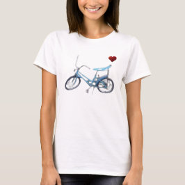 Camiseta bicicleta azul