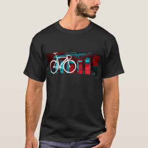 Camiseta Bicicleta Berlim da trilha - azul vermelho