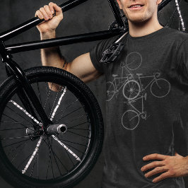 Camiseta bicicleta, bicicleta, preto