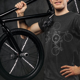 Camiseta bicicleta, bicicleta, preto