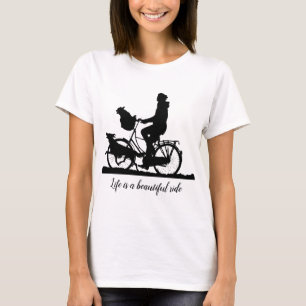 Camiseta Bicicleta bonita das citações do passeio da vida