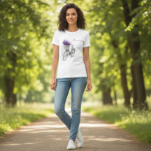 Bicicleta branca com Lavanda sem subbase