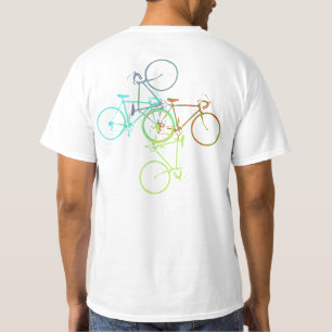 Camiseta bicicleta. ciclagem. biking no branco