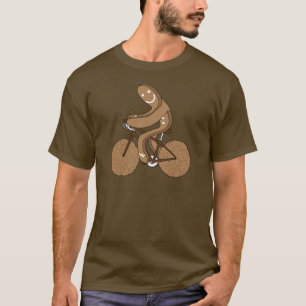 Camiseta Bicicleta da equitação do homem de pão-de-espécie