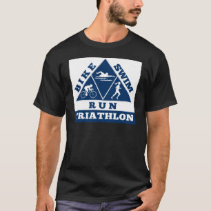 Camiseta bicicleta da natação do funcionamento do triathl
