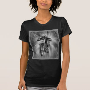 Camiseta Bicicleta da sujeira que sopra com preto/branco