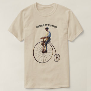 Camiseta Bicicleta de Alta Roda do Século 19 com Cavaleiro