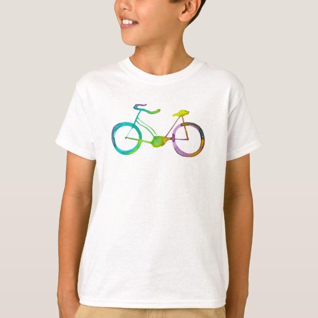 Camiseta Bicicleta de Aquarela (Frente)