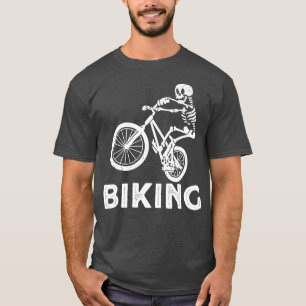 Camiseta Bicicleta de bicicleta andando esqueleto de bicicl