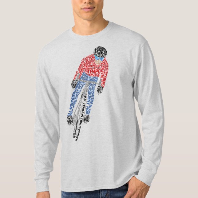 Camiseta Bicicleta de Bicicleta de Arte Cíclica (Frente)