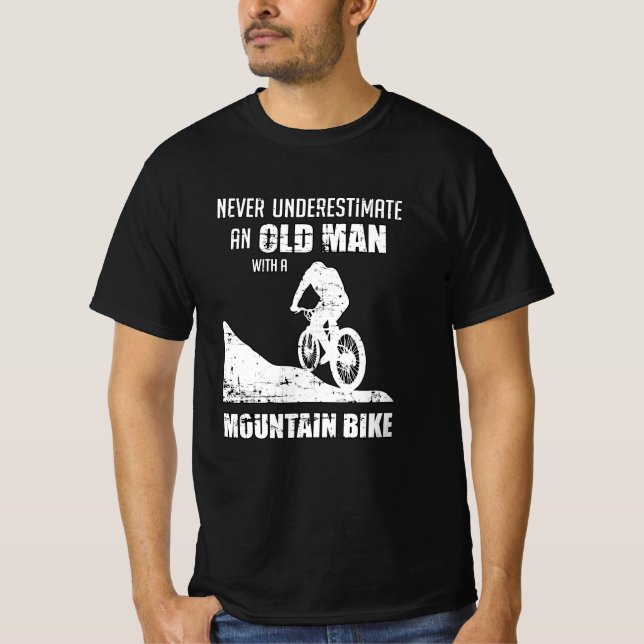 Camiseta Bicicleta de Bicicleta de Montanha Subestima Prese (Frente)