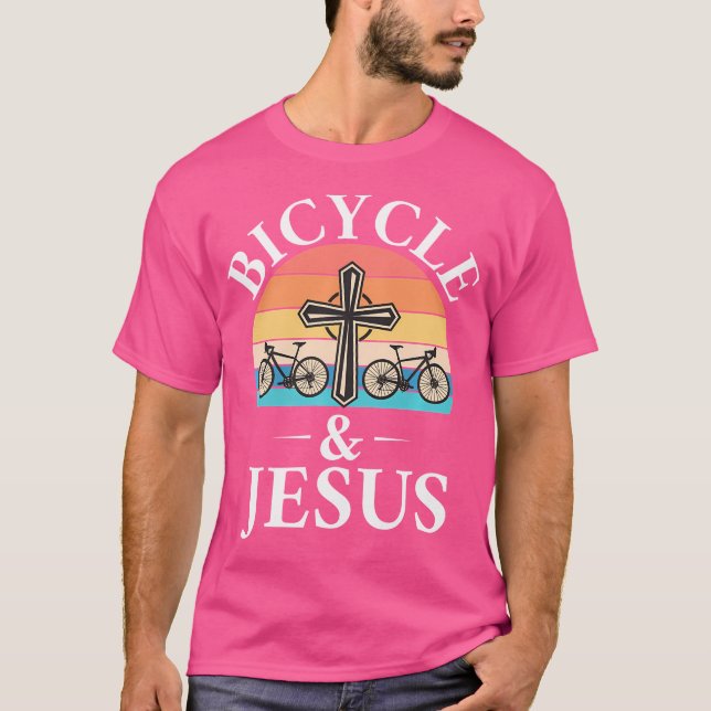 Camiseta Bicicleta De Bicicleta E Jesus Christian (Frente)