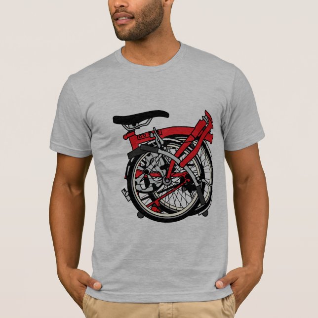 Camiseta Bicicleta de Brompton Dobrado (Frente)