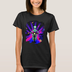 Camiseta Bicicleta de Camada de Motocicleta alienígena em A