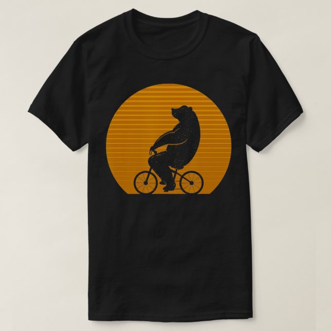 Camiseta Bicicleta de Ciclo do Urso (Frente do Design)
