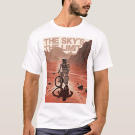 Camiseta bicicleta de descida com astronauta em Marte, bici