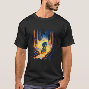 Camiseta Bicicleta de Gordura da Montanha-Noturna na Flores
