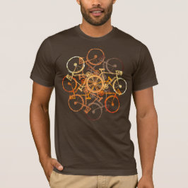 Camiseta bicicleta de laranja acastanhada. ciclismo/bicicle