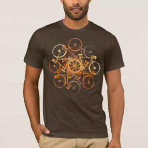Camiseta bicicleta de laranja acastanhada. ciclismo/bicicle
