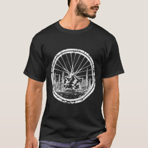 Camiseta Bicicleta de Montanha - Design de Roda de Mtb Cicl