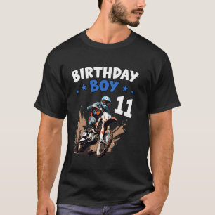 Camiseta Bicicleta de Motocross para Aniversário de 11 Anos