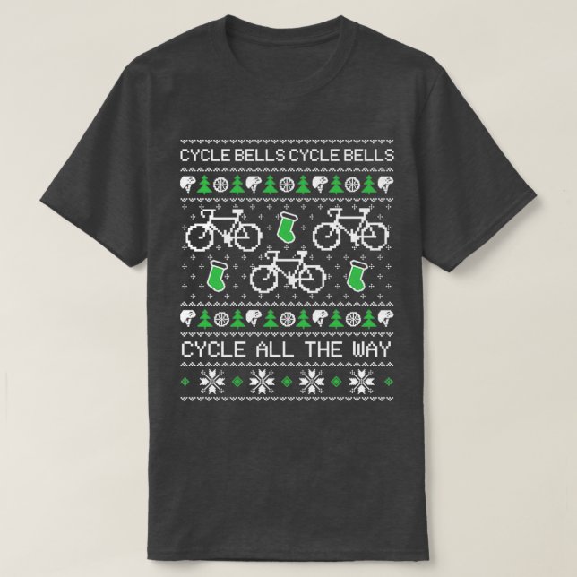 Camiseta Bicicleta De Natal Feia (Frente do Design)