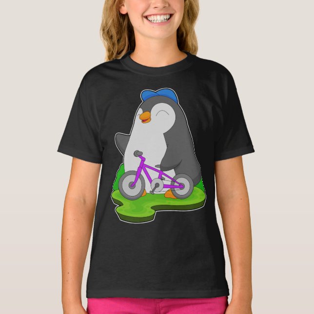Camiseta Bicicleta de pinguim (Frente)