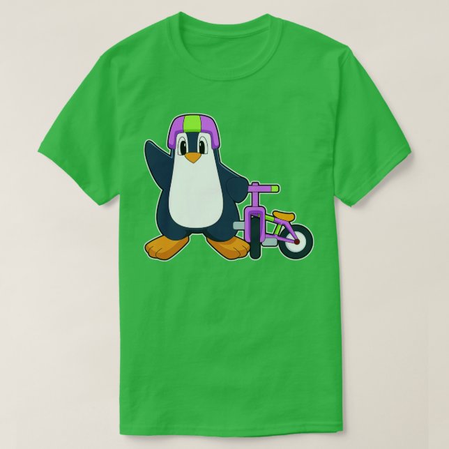 Camiseta Bicicleta de pinguim (Frente do Design)