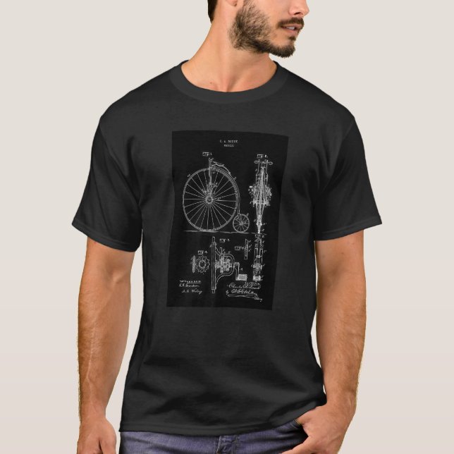Camiseta Bicicleta de roda grande Bicicleta de roda alta Wh (Frente)