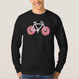 Camiseta Bicicleta De Rodas De Bicicleta De rosquinha, Comi