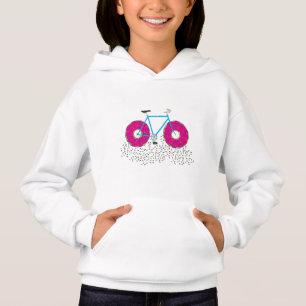 Camiseta Bicicleta de Rodas de Rosquinha Rosa-Glazadas com