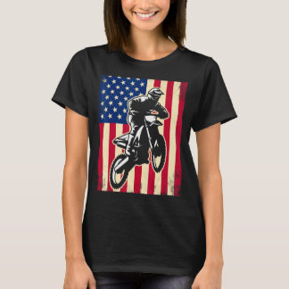 Camiseta Bicicleta de Terra Usa Bandeira Bandeira Americana