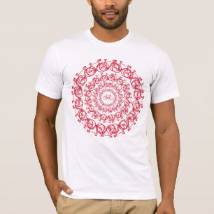 Camiseta bicicleta desportiva Red-Bikes mandala